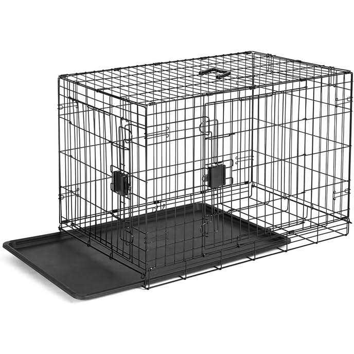 Foldable Metal Wire Dog Crate with Tray X9487