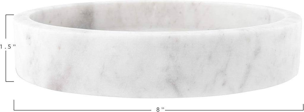 8 Round Carved Marble Tray K752284