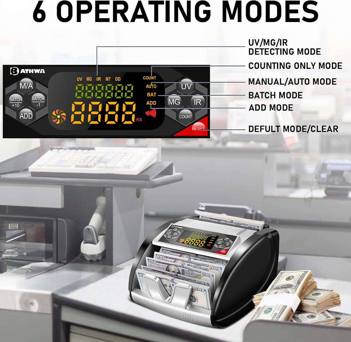 Money Counter Machine with Counterfeit Bill Detector A9542