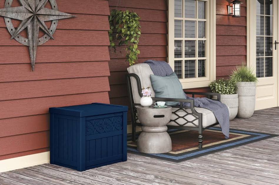 Navy Blue 22 gal. Resin Deck Box S661