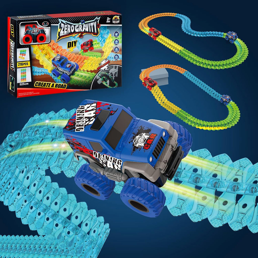 Magic Track Toy Electric Train 216Pcs Flexible Track Car N91771