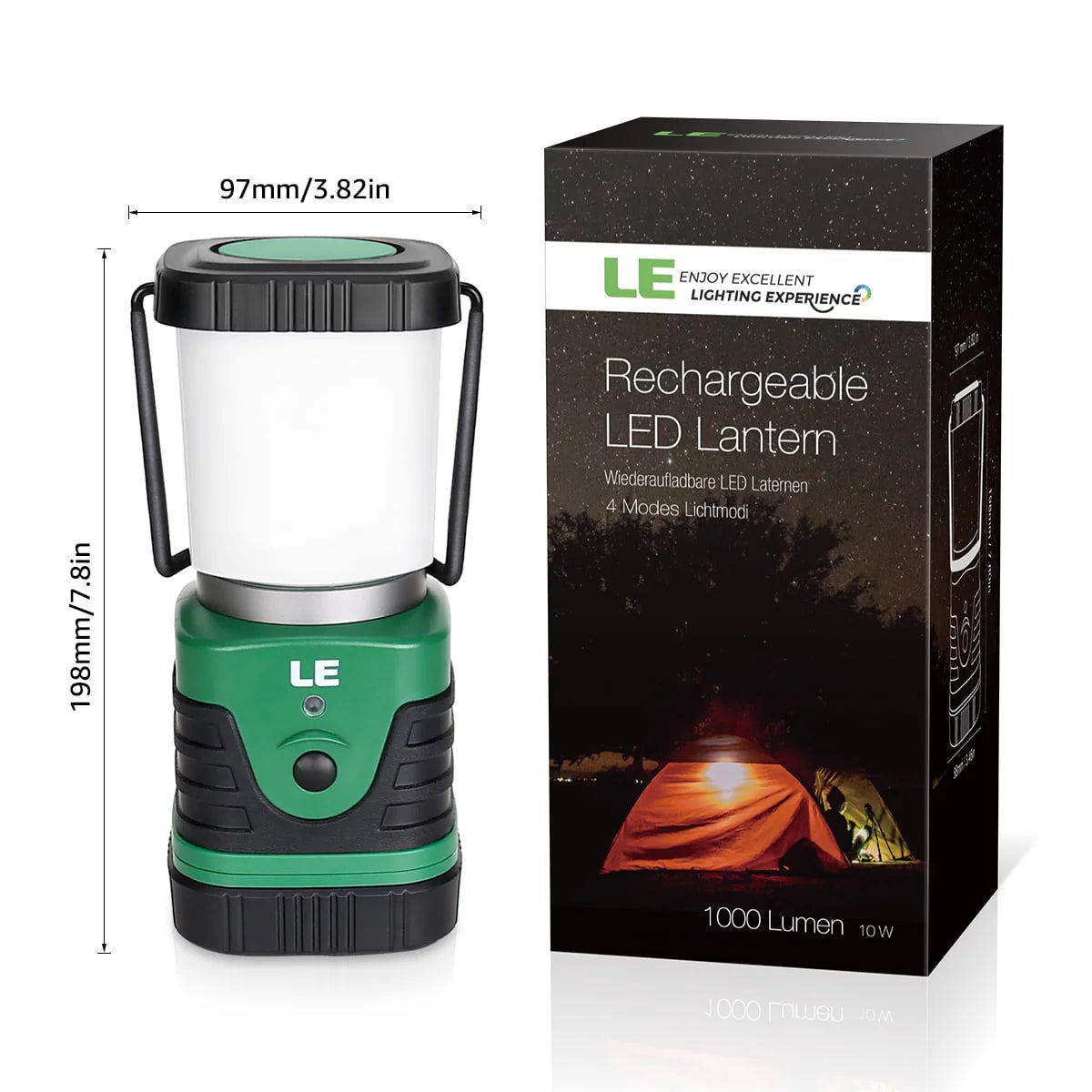 LED Camping Lantern Rechargeable 1000LM 4400mAh S56364