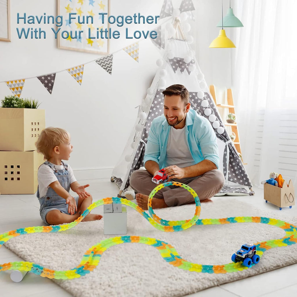 Magic Track Toy Electric Train 216Pcs Flexible Track Car N91771