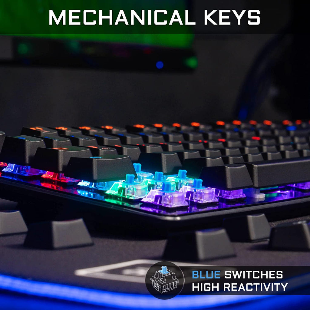 Wired RGB Backlit Mechanical Gaming Keyboard and Mouse Z407