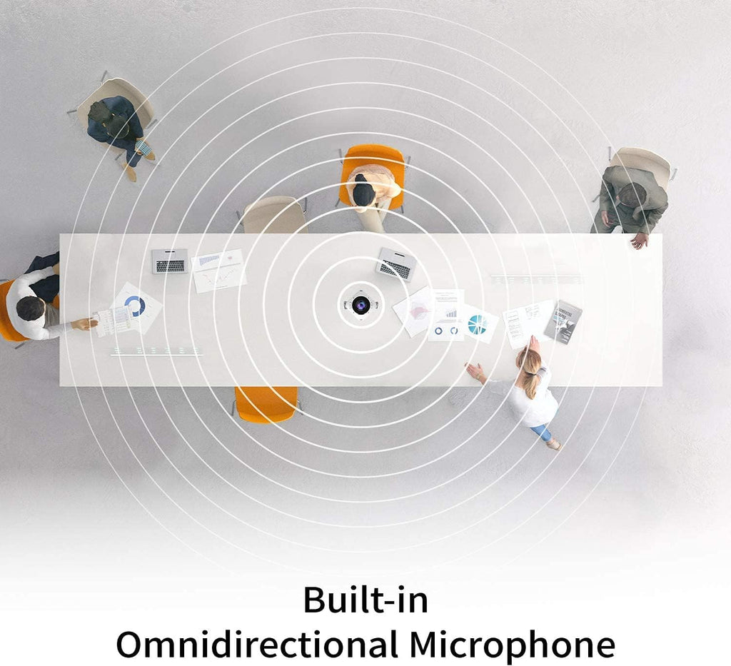 360 Degree All Around Meeting Webcam 1080P HD Video Conference Camera with Microphone USB-C Q67530