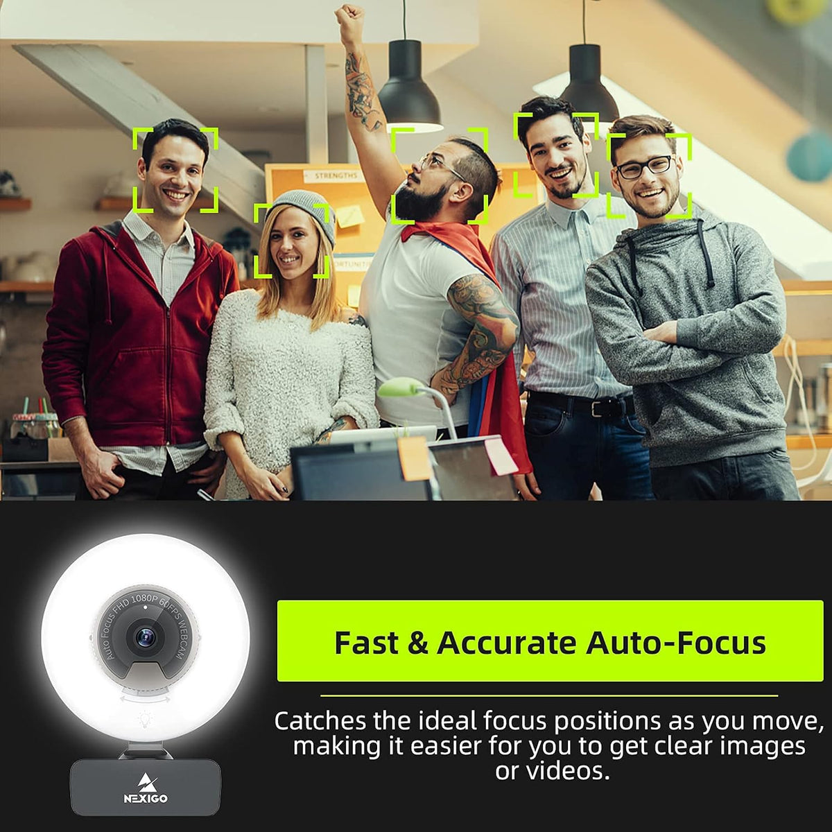 1080P 60FPS Webcam with Light N399510