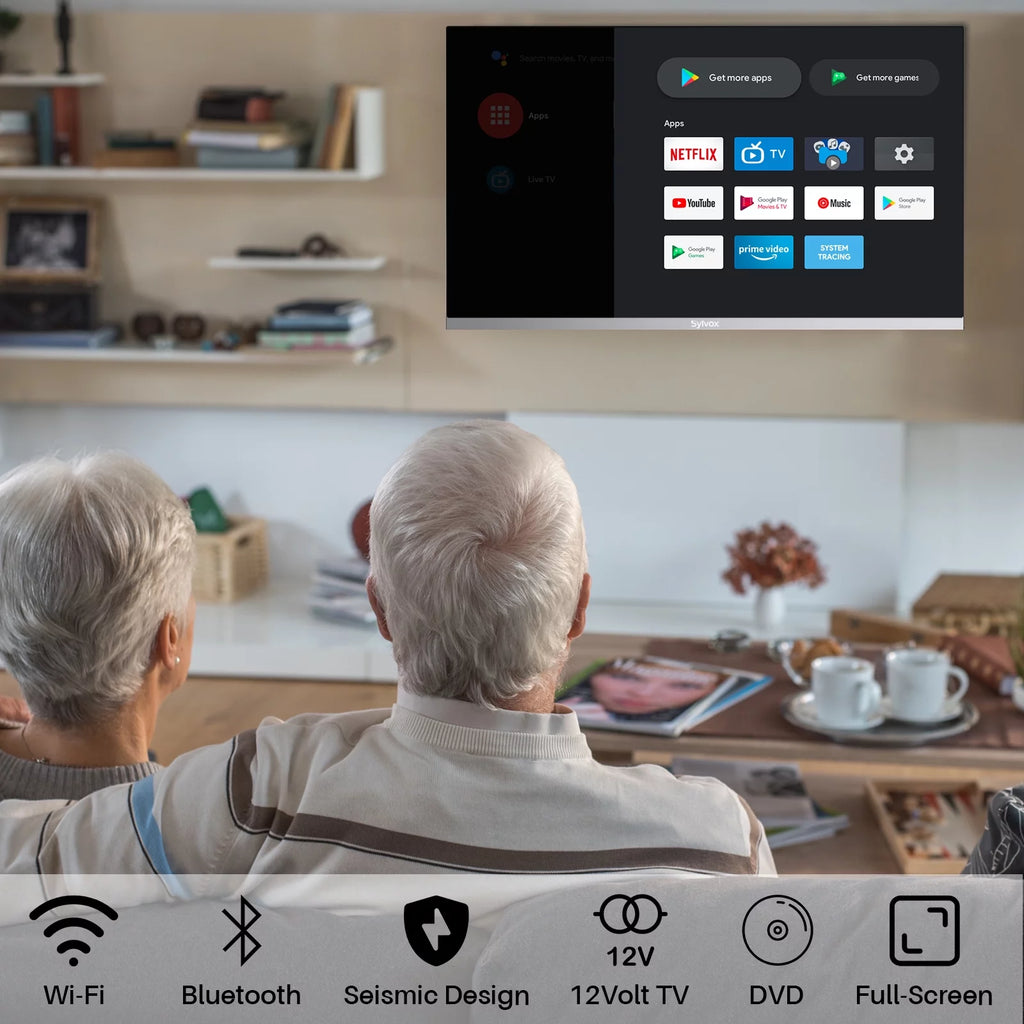 32 Smart RV TV with DVD Player 1080P FHD Android TV E86309