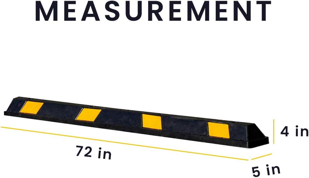 Black/Yellow Reflective Rubber Parking Block K957