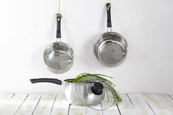 Stainless-Steel Sauce Pan with Glass Lid 16cm U8494