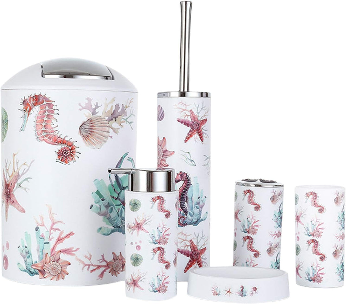 6 Pcs Black Bathroom Accessories Set K769720