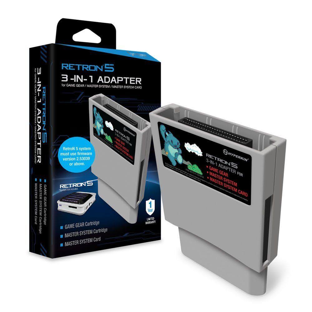3-in-1 Adapter for Game Gear, Master System and Master System Card, Gray C182974