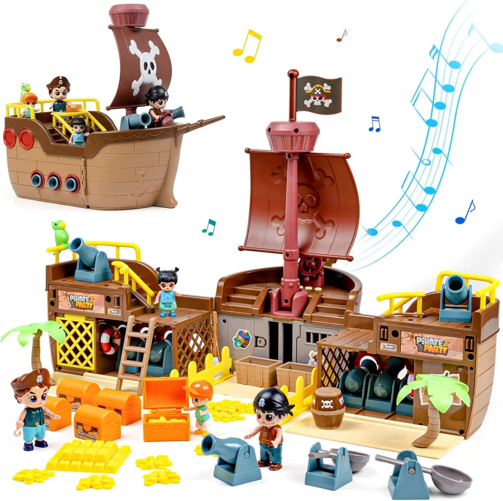 Brown Pirate Boat Toys Z392227
