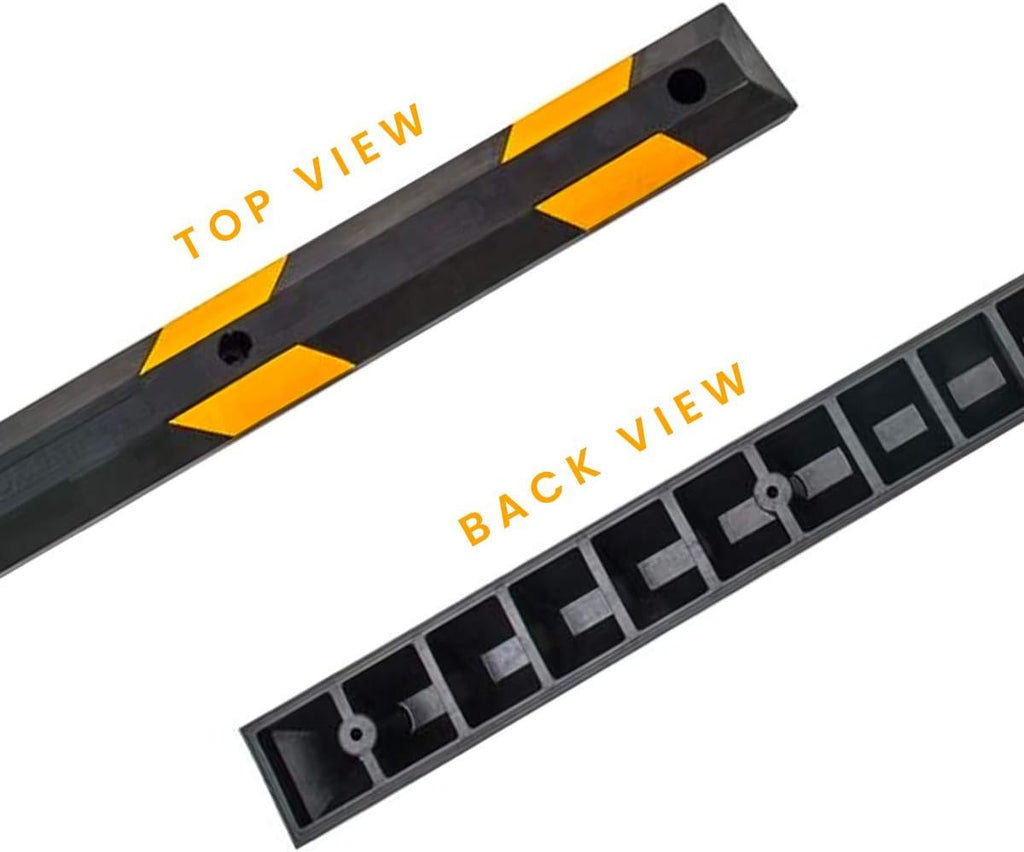 Black/Yellow Reflective Rubber Parking Block K957