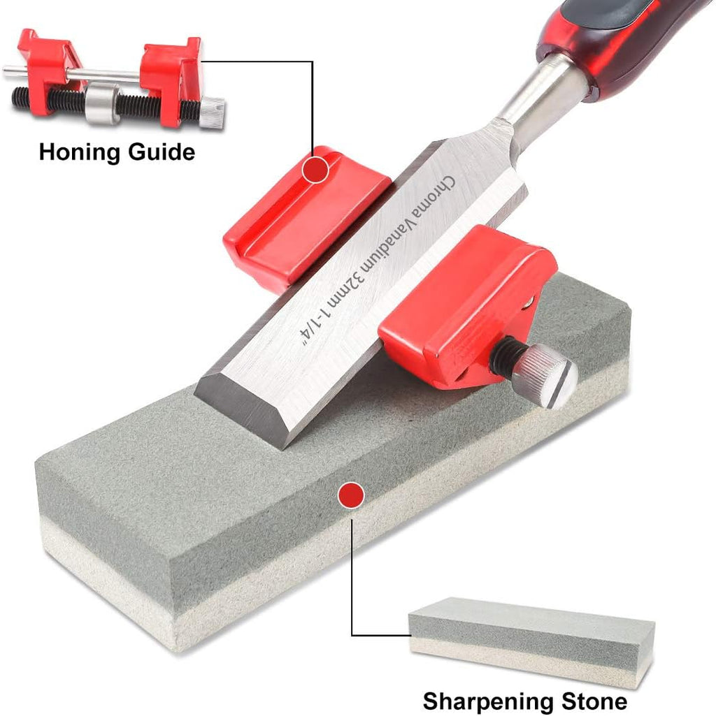 12 pc Wood Chisel Set Heat-Treated Cr-V Alloy Blades Woodworking Tools P775