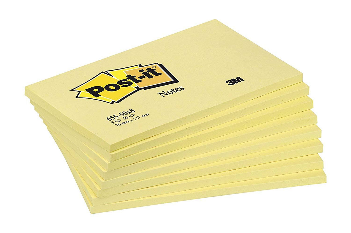 Canary Yellow Notes 12 Pads 76x127mm Y561428