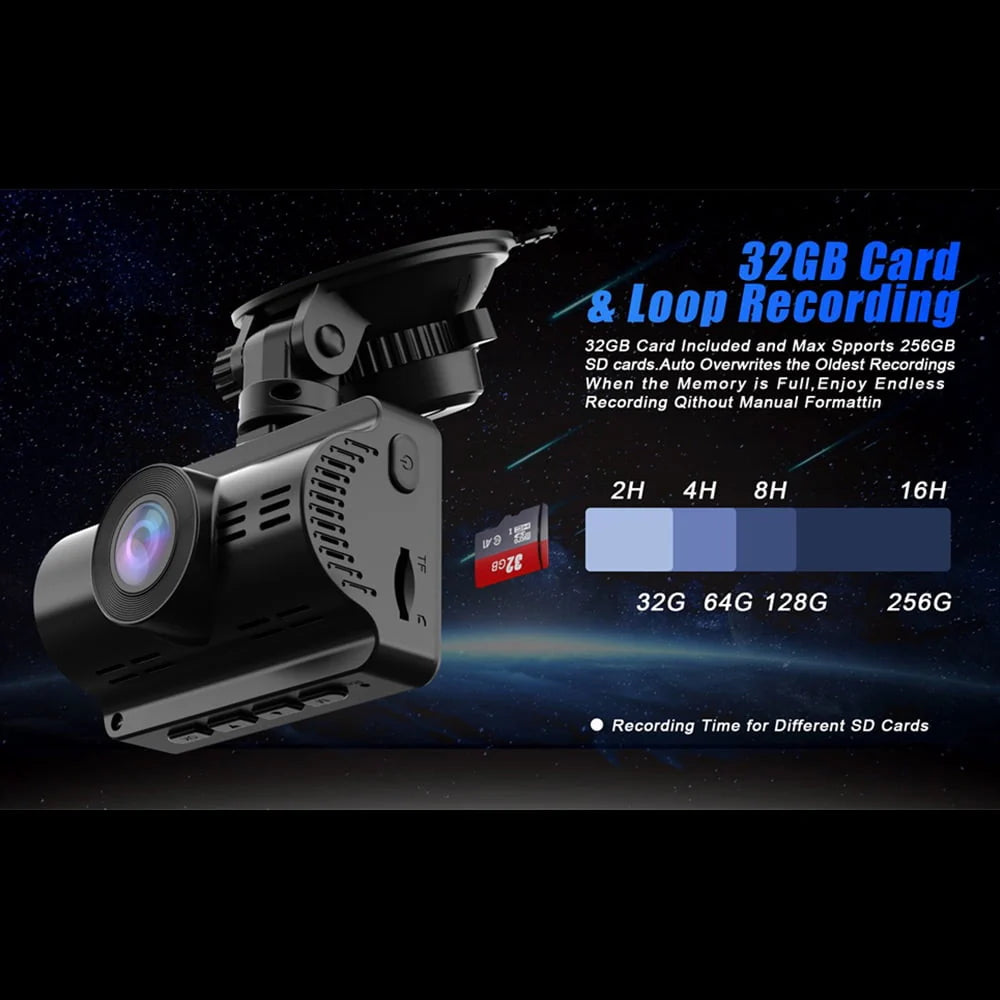 4K Dual Dash Cam Front and Rear 170° Wide Angle R94660
