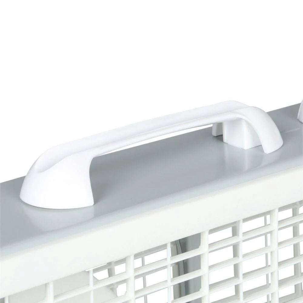 20 in. 3 Speed White Box Fan with Carry Handle B1574