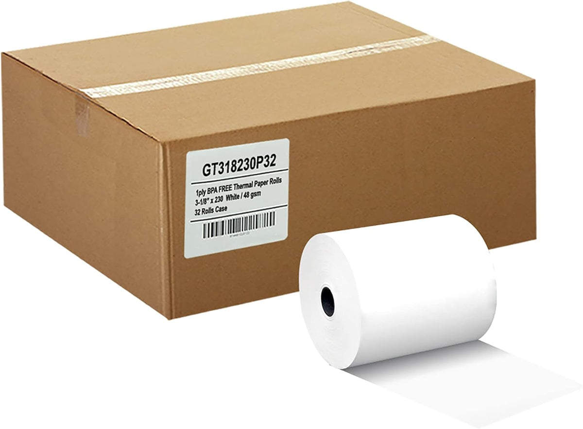 Thermal Paper Receipt Rolls 3 1/8 x 230 ft 32 Rolls N77739