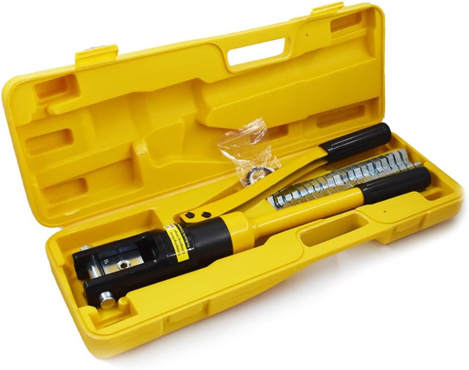 10 Ton Hydraulic Cable Crimper with 9 Dies T8066