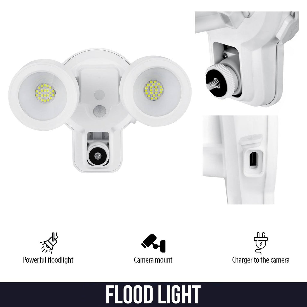 3-in-1 Floodlight, Charger and Mount (White) X745