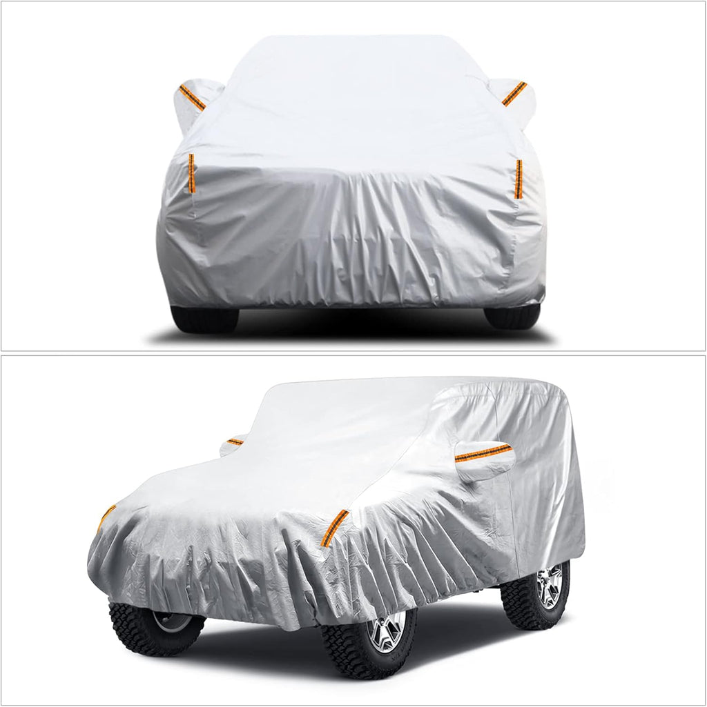 Waterproof Car Cover with Driver Door Zipper H3623