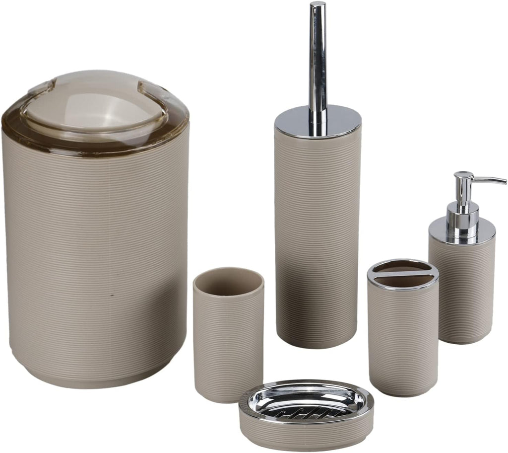 6 Pcs Black Bathroom Accessories Set K769720