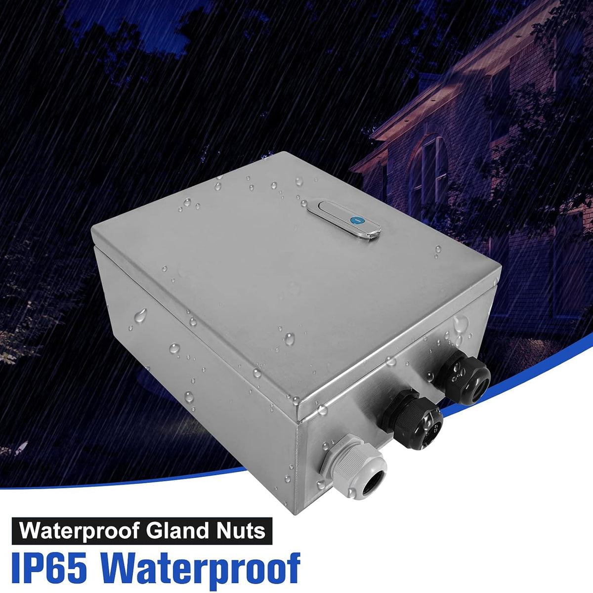 304 Stainless Steel IP65 Waterproof Junction Box with Lock A13175