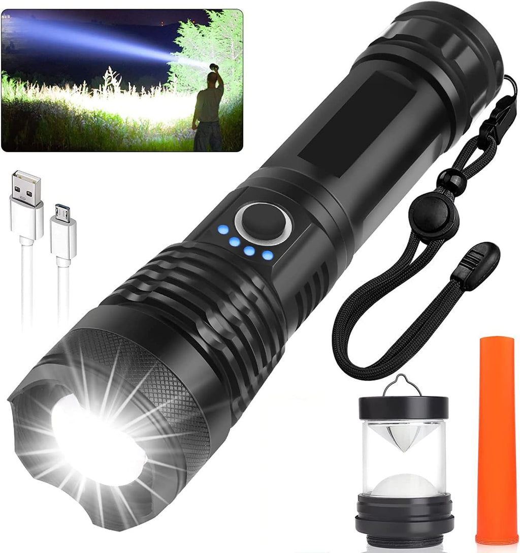 90000 High Lumens Rechargeable LED Flashlight L46741