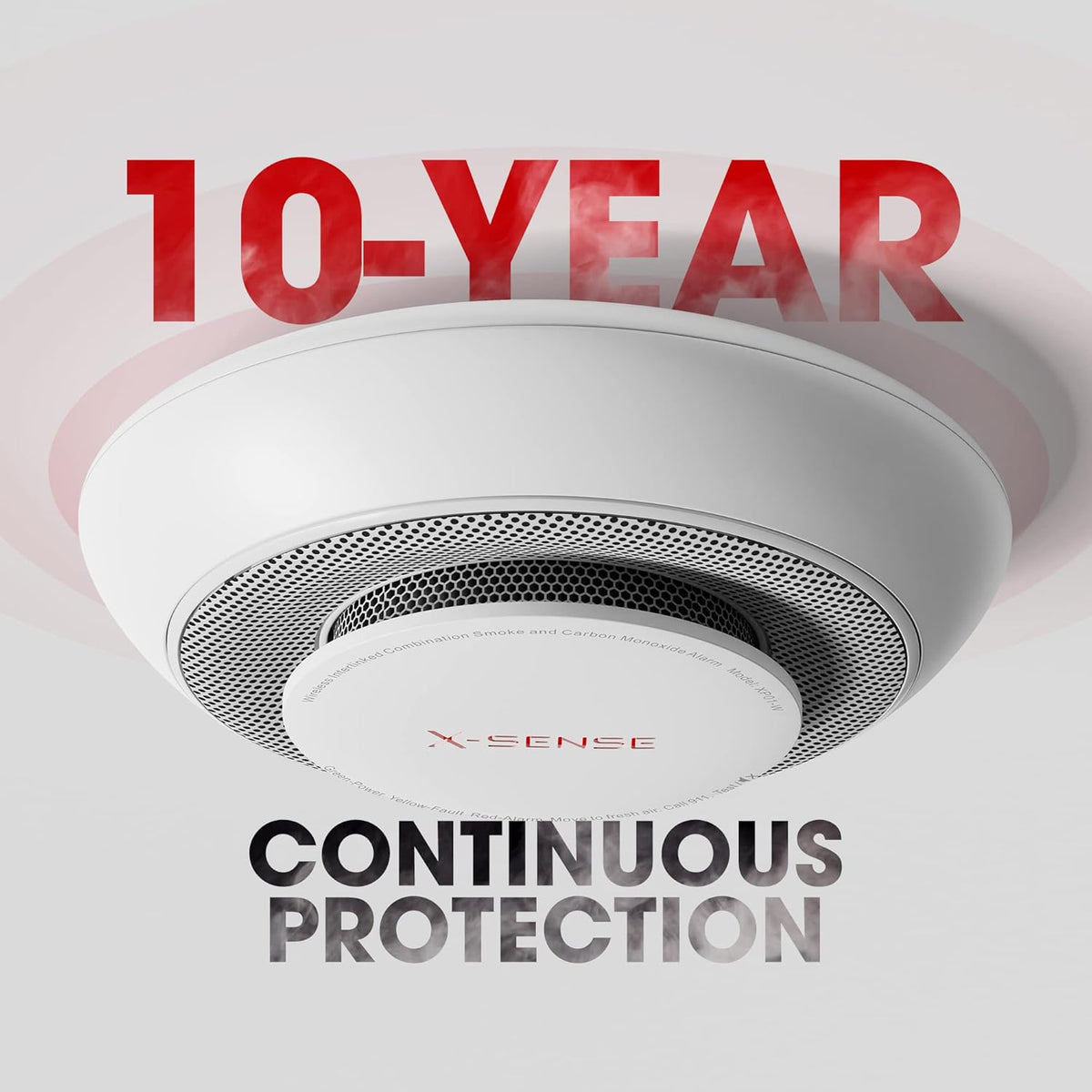 Wireless Interconnected Combination Smoke Carbon Monoxide Detector Alarm D814