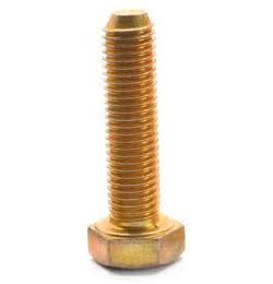 1/2 inch-13 x 1 1/2 inch Grade 8 Hex Cap Screw Alloy Steel Yellow Zinc Plated Pk 50 E993
