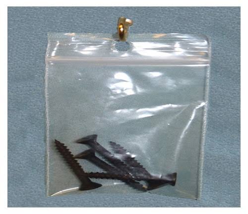 Clear 4 Mil Reclosable Bags with Hang Hole, Case of 1000 D987640