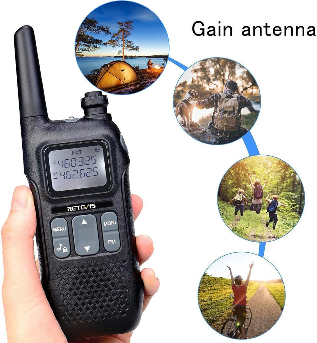 Rechargeable Two Way Radio with Battery and Lanyard, 4 Pack J755