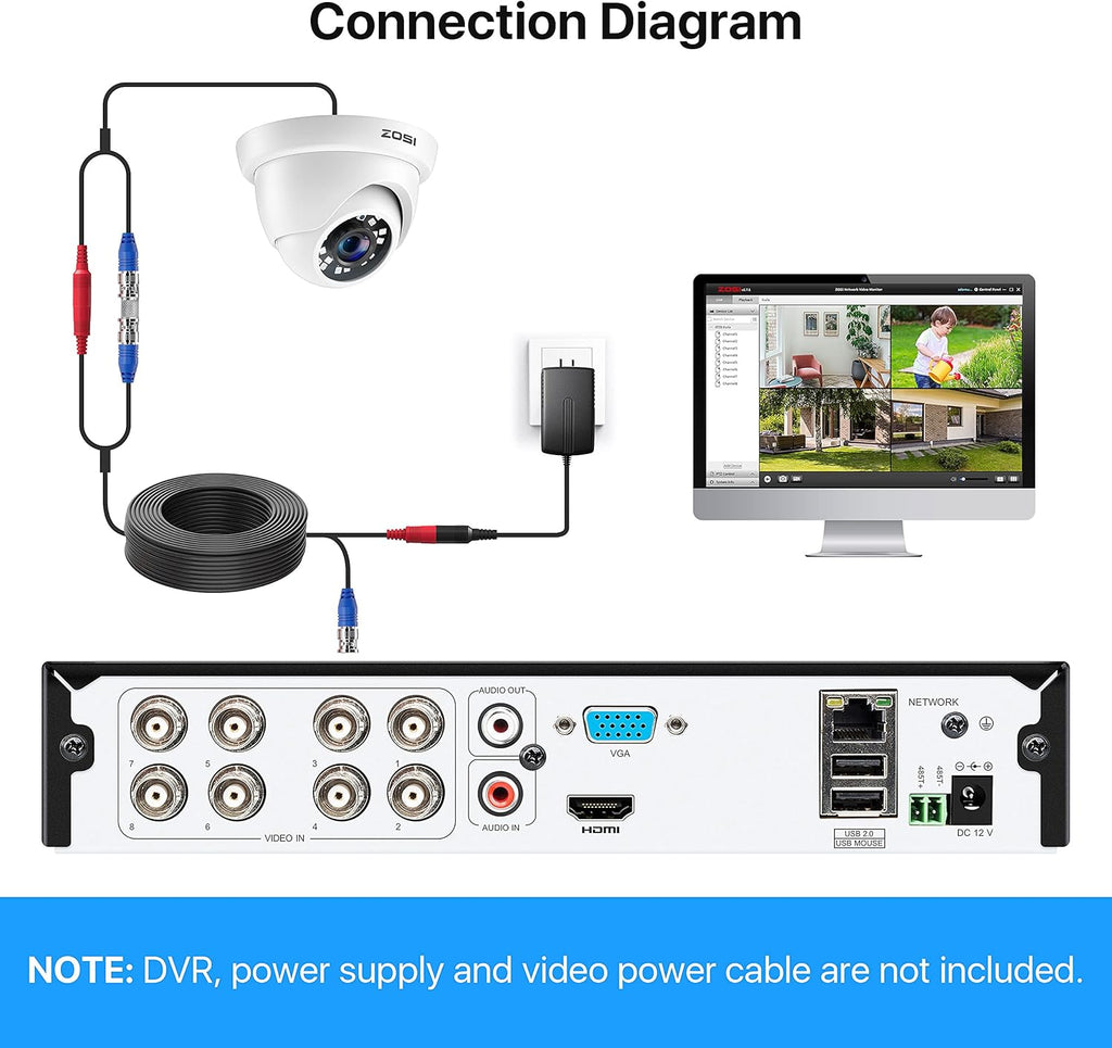 4 Pack 1080P HD Indoor Outdoor Dome Security Cameras L647843