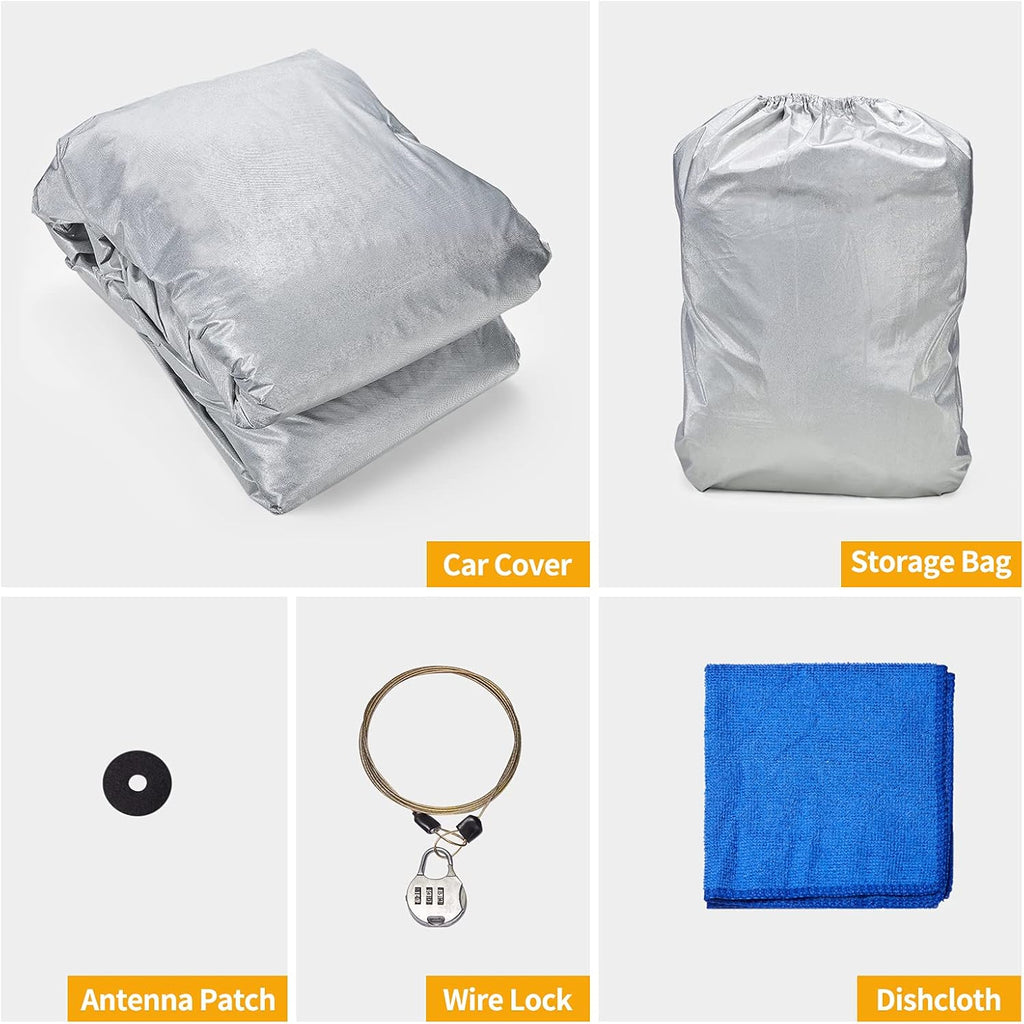 Waterproof Car Cover with Driver Door Zipper H3623