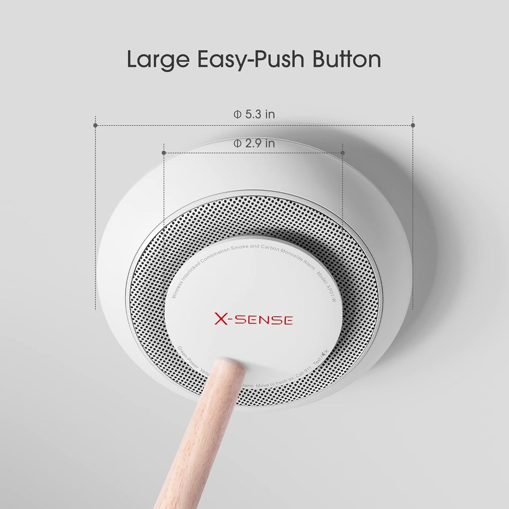 Wireless Interconnected Combination Smoke Carbon Monoxide Detector Alarm D814