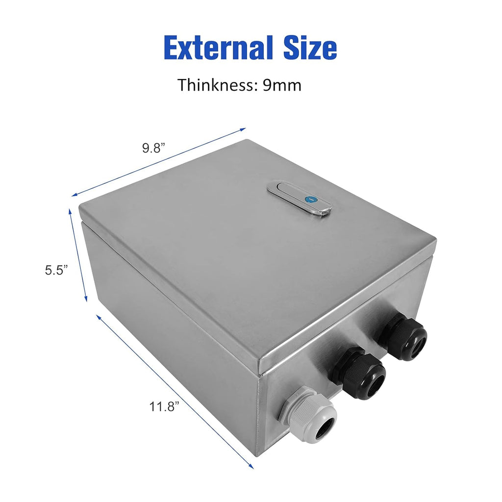 304 Stainless Steel IP65 Waterproof Junction Box with Lock A13175