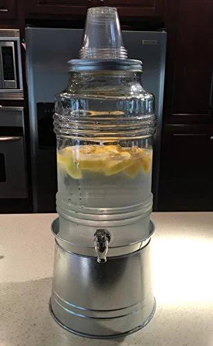 White Beverage Dispenser with Base L2071