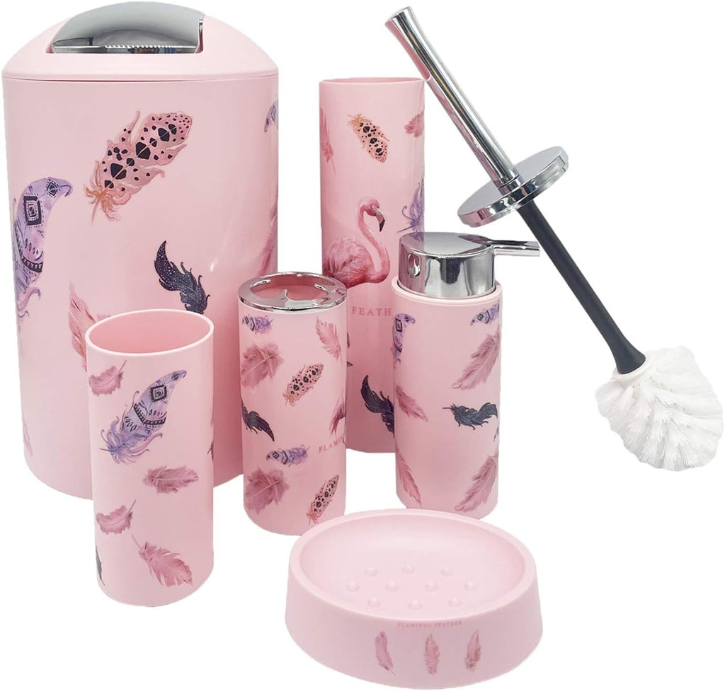 6 Pcs Black Bathroom Accessories Set K769720