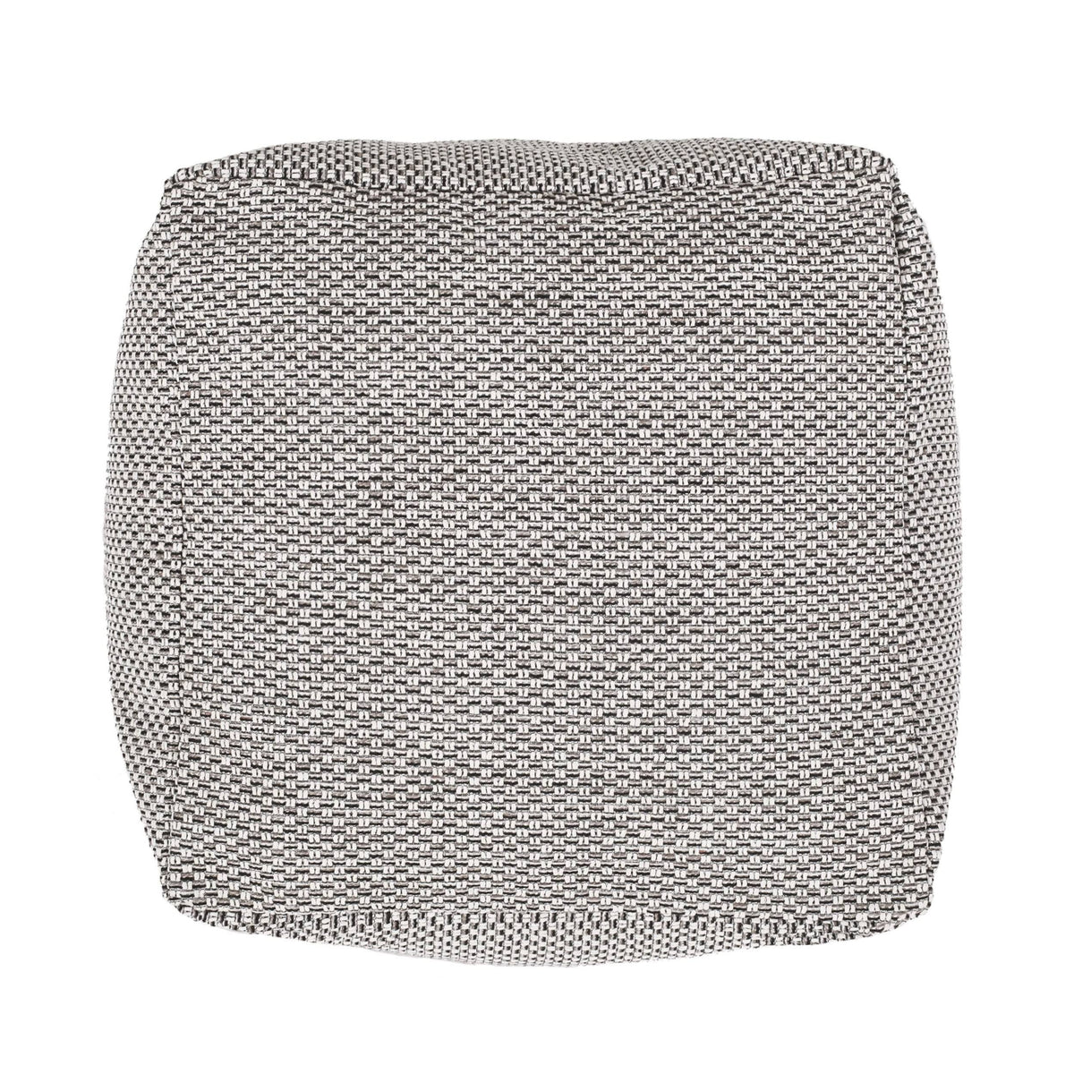 Brown Yellow Fabric Cube Pouf P9127