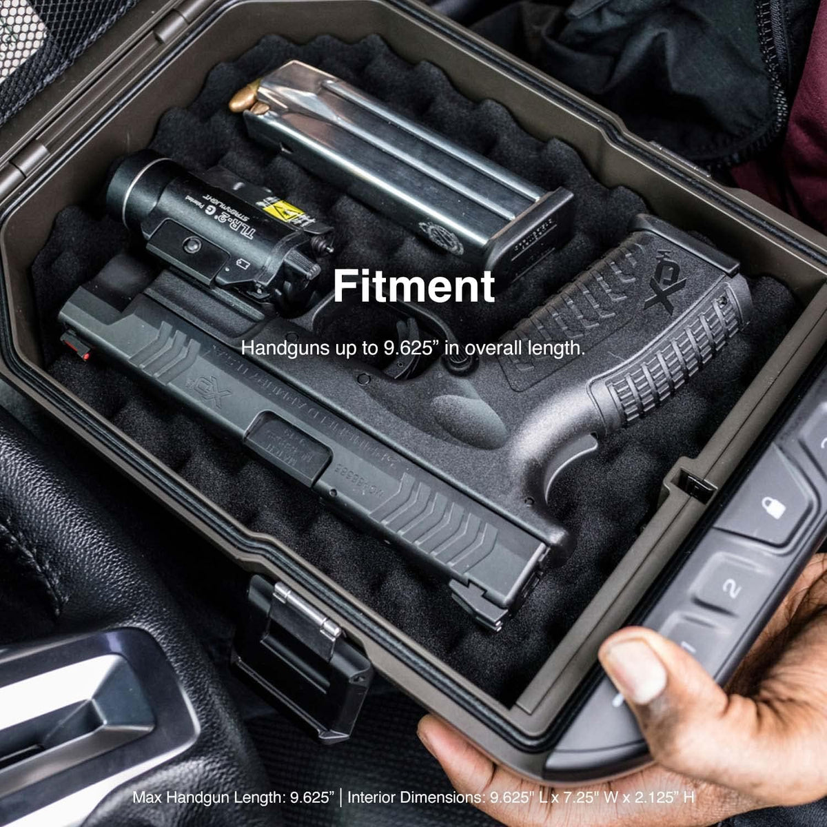 Waterproof Electronic Lock Handgun Case with Backlit Keypad V61067