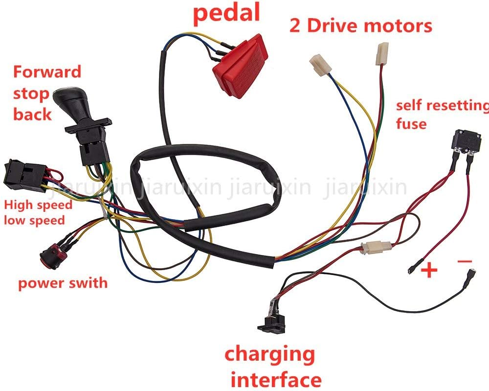 12V Children Electric Car DIY Accessories Wires and Gearbox Pack of 2 I676