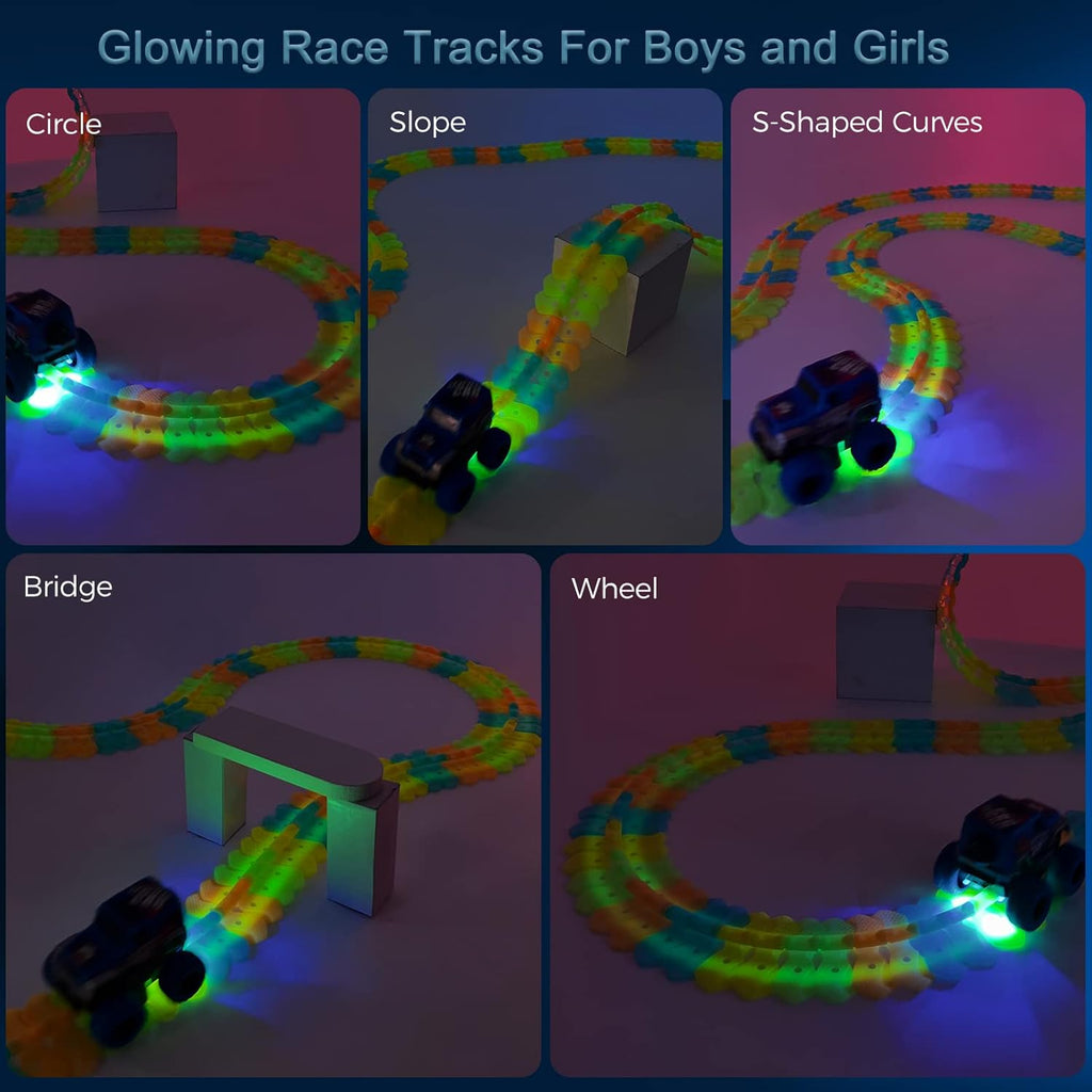 Magic Track Toy Electric Train 216Pcs Flexible Track Car N91771