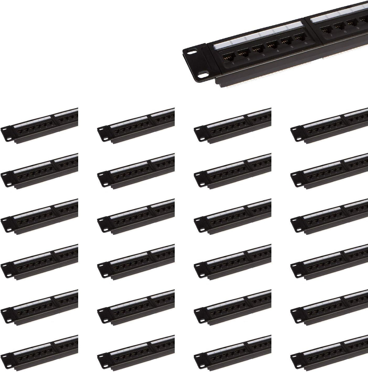 24 Port Cat6 RJ45 Patch Panel Pack of 2 T766