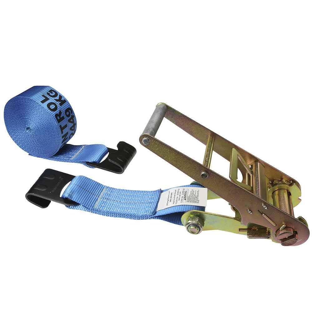 Blue Ratchet Strap with Flat Hooks K96898