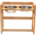 Adjustable Height Elevated Dog Bowls with Four Stainless Steel Bowls C9777