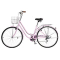 Pink 26in 7 Speed City Bike W7377