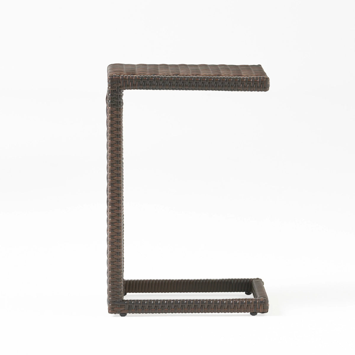 Multibrown Wicker Accent Table D720754