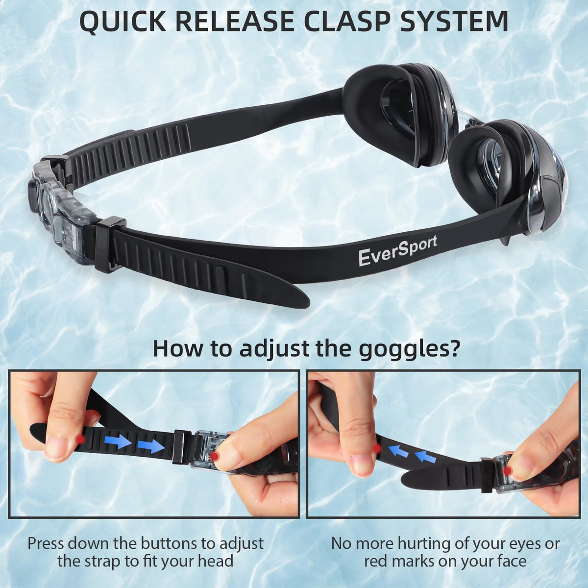 Swim Goggle Anti-Fog No Leak with 3 Nose Pieces R57807