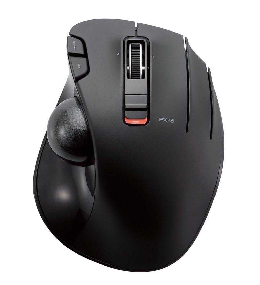 Wireless Mouse Trackball 6 Button Black U656