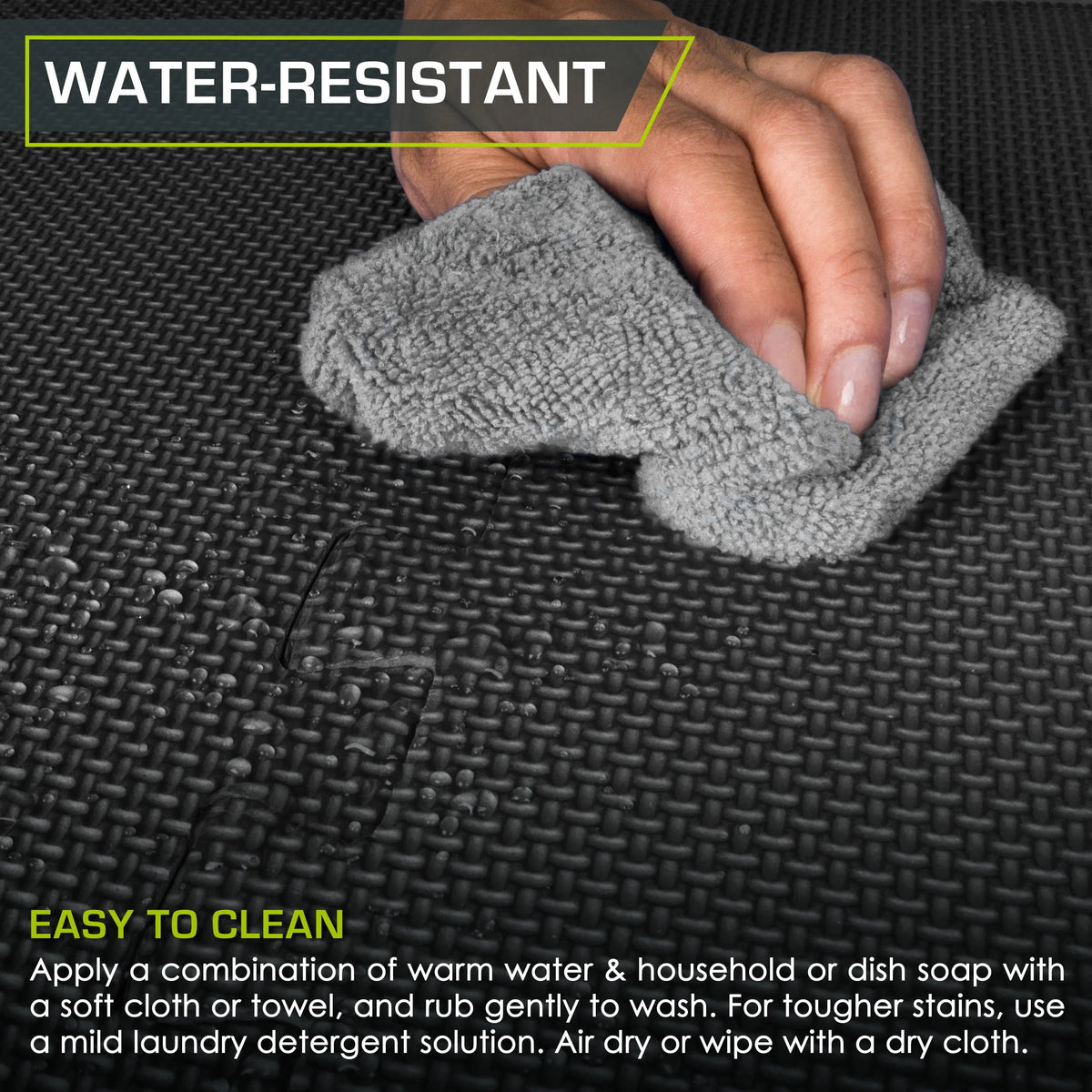 Black 1-in Exercise Puzzle Mat 6 Tiles S536